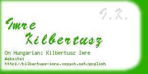 imre kilbertusz business card